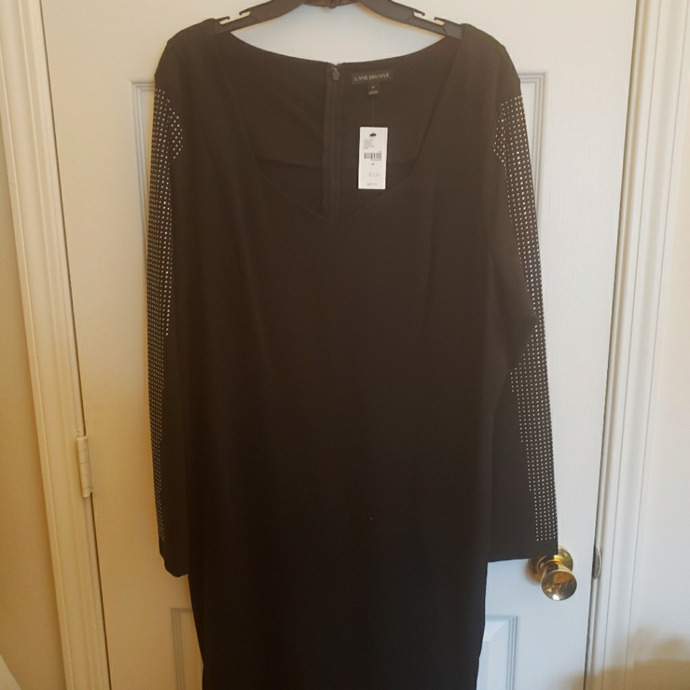 Lane Bryant Bodycon Jeweled Sleeve Dress